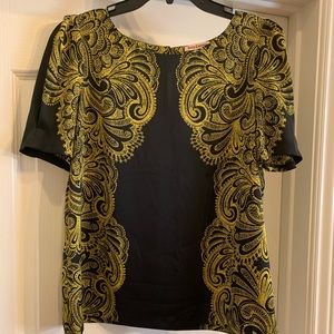 Juicy Couture Gold & Black Women’s Blouse size M
